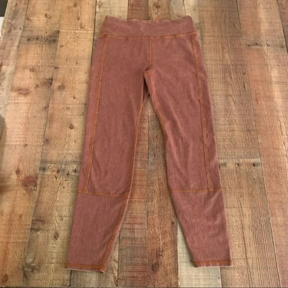 Free People Movement Women’s red marbled leggings medium - Picture 1 of 12